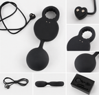 10-Mode Vibrating Anal Beads with silicone design, featuring two balls and a control handle for ultimate pleasure.