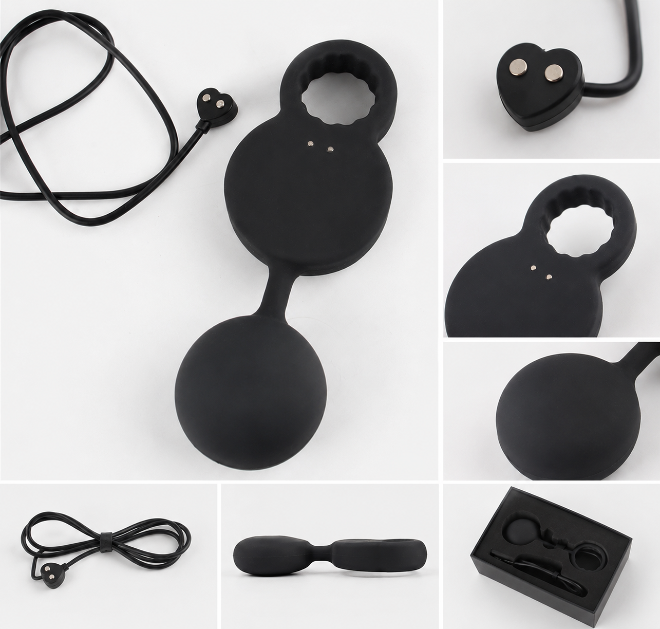 10-Mode Vibrating Anal Beads with silicone design, featuring two balls and a control handle for ultimate pleasure.