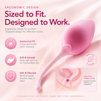 Strawberry Kegel balls with seamless silicone design and flexible tail detail