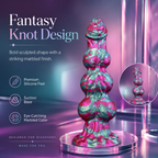 XL 8.5-inch silicone fantasy knot dildo with three graduated knots