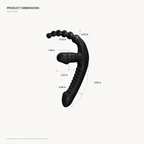 Beaded Tail vibrator product dimensions in inches