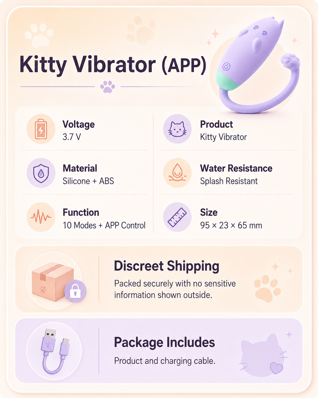 Remote Control Silicone Kitty Rabbit Vibrator for Women