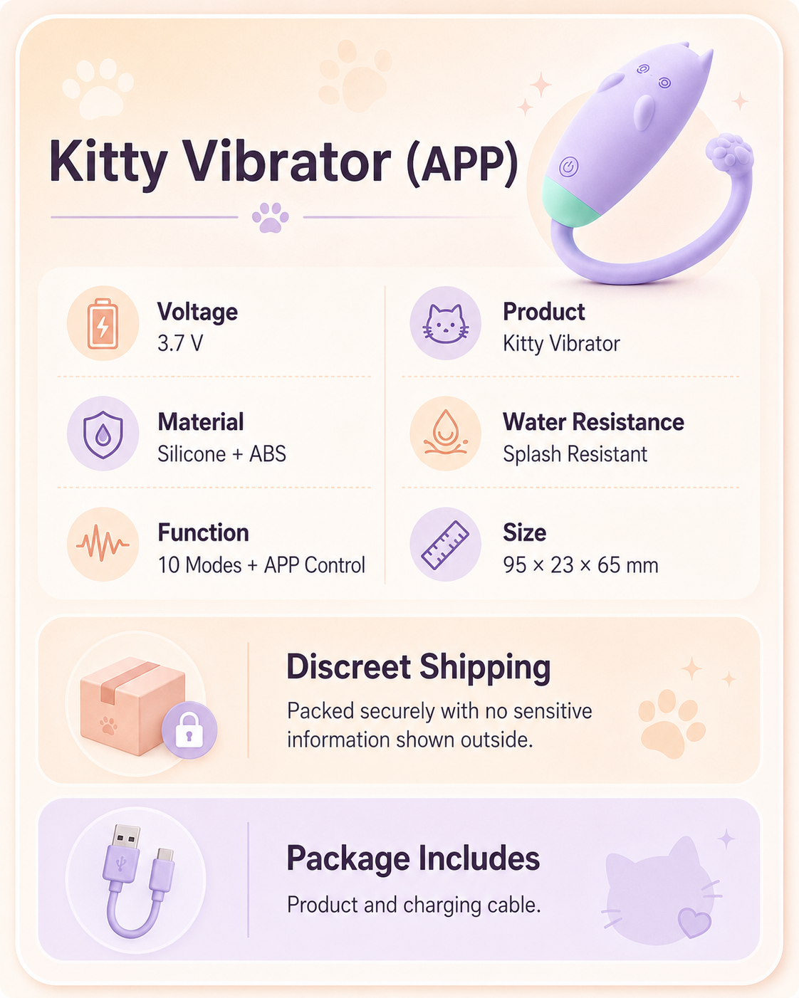 Remote Control Silicone Kitty Rabbit Vibrator for Women