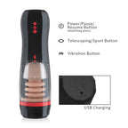 Control buttons and USB charging port on the automatic male masturbator