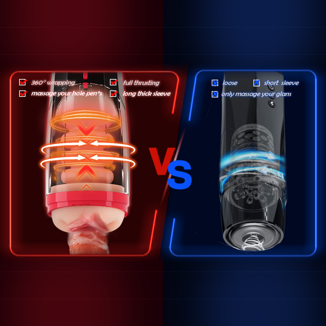 Comparison of thrusting and vibration functions with a standard male masturbator