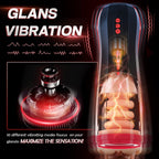 Glans vibration stimulation feature of the automatic male masturbator