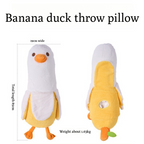 Front and back size guide for the BlissEntry banana duck plush sex toy