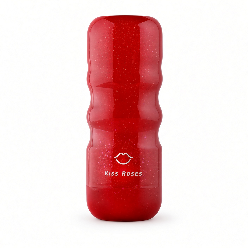 Red oral style Cosmic Touch manual male masturbator