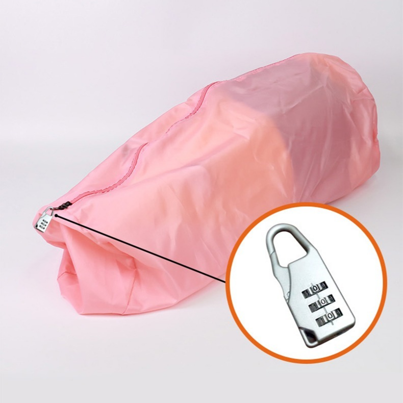 Pink discreet storage bag with password lock