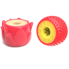BlissEntry fruit-shaped manual male masturbator cups in strawberry and dragon fruit styles