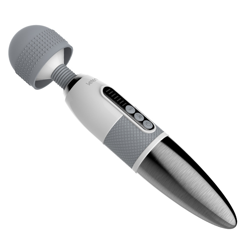 BlissEntry Lightning 2 rechargeable wand vibrator angled view