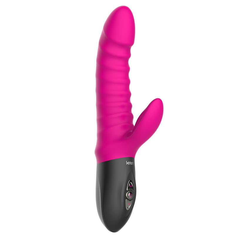 Passion Style automatic thrusting rabbit vibrator angled view
