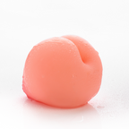 Rear angle of peach-shaped soft TPE male masturbator