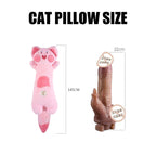 BlissEntry pink cat plush sex toy and removable dildo size guide