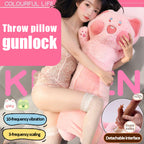 BlissEntry pink cat plush sex toy highlighting vibration and telescoping settings