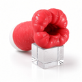 Close-up of soft red textured opening on BlissEntry male masturbator