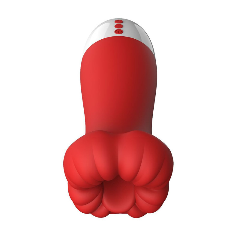BlissEntry red lip suction and vibration male masturbator front view