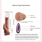 BlissEntry remote control dildo button functions and magnetic charging guide