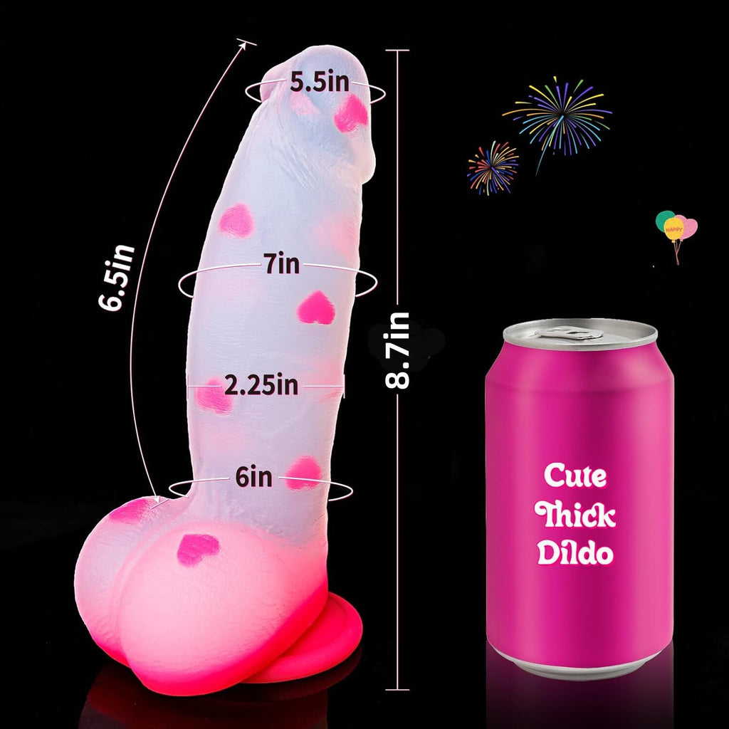 8-Inch Thick Fantasy Dildo with Strong Suction Cup