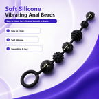 10-Mode Vibrating Anal Beads, Soft silicone design for smooth in & out experience, easy to clean with multiple vibrating modes.