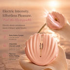Pink Shell Nipple Clamps with electric pulse feature display