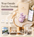 Detachable Suction app Vibrator with portable charging case and remote app control for flexible play anywhere.