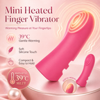 Finger-worn heated dildo for targeted stimulation and couple play