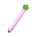 Pink radish borosilicate glass dildo - Small