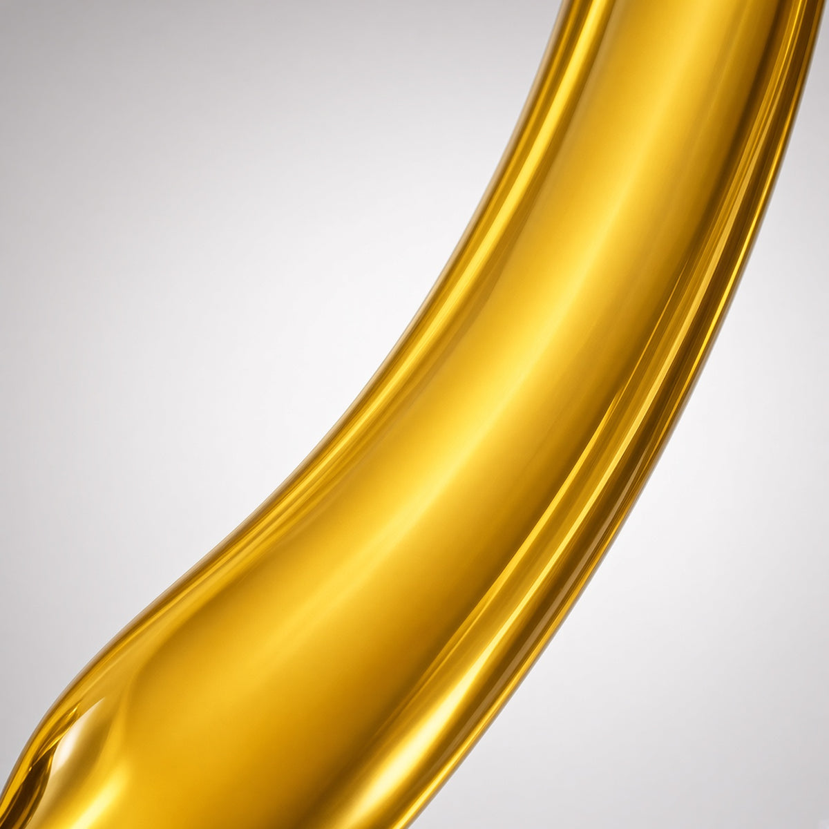 Golden banana borosilicate glass dildo curved glass detail