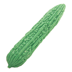 Green bitter melon texture silicone dildo on a clean white background