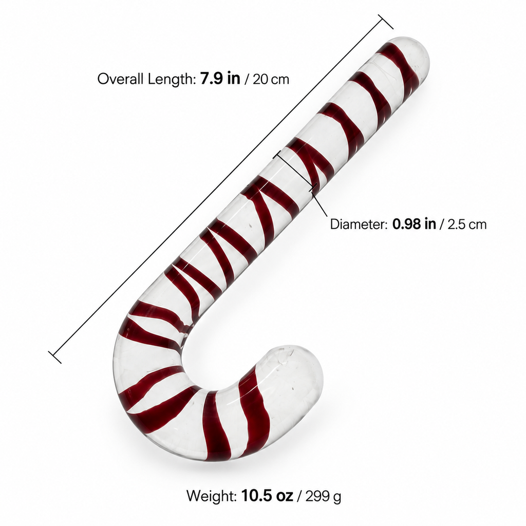 Large J-curve clear glass product dimensions and weight
