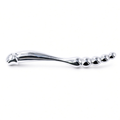 Stainless steel beaded dildo on a clean white background