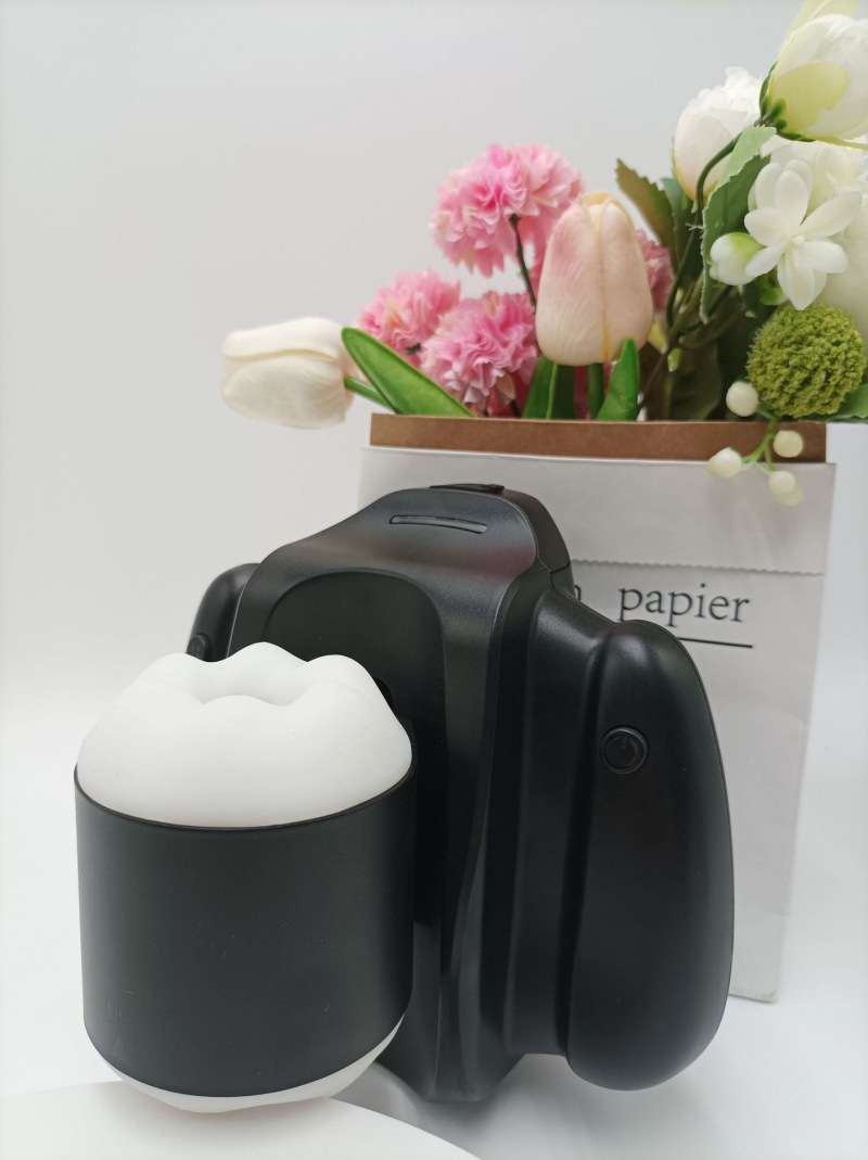 Close-up of the black ABS housing and removable white silicone sleeve