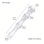 Clear straight glass dildo dimensions and weight
