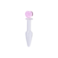 Bullet heart-handle glass dildo