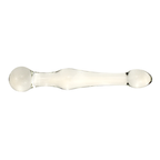 Clear double-ended glass dildo with rounded ends