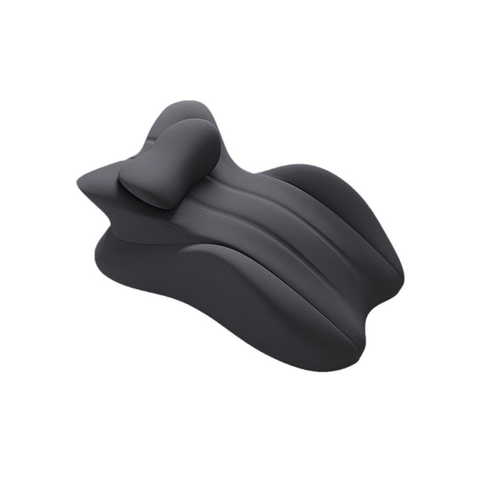 Black contoured support pillow