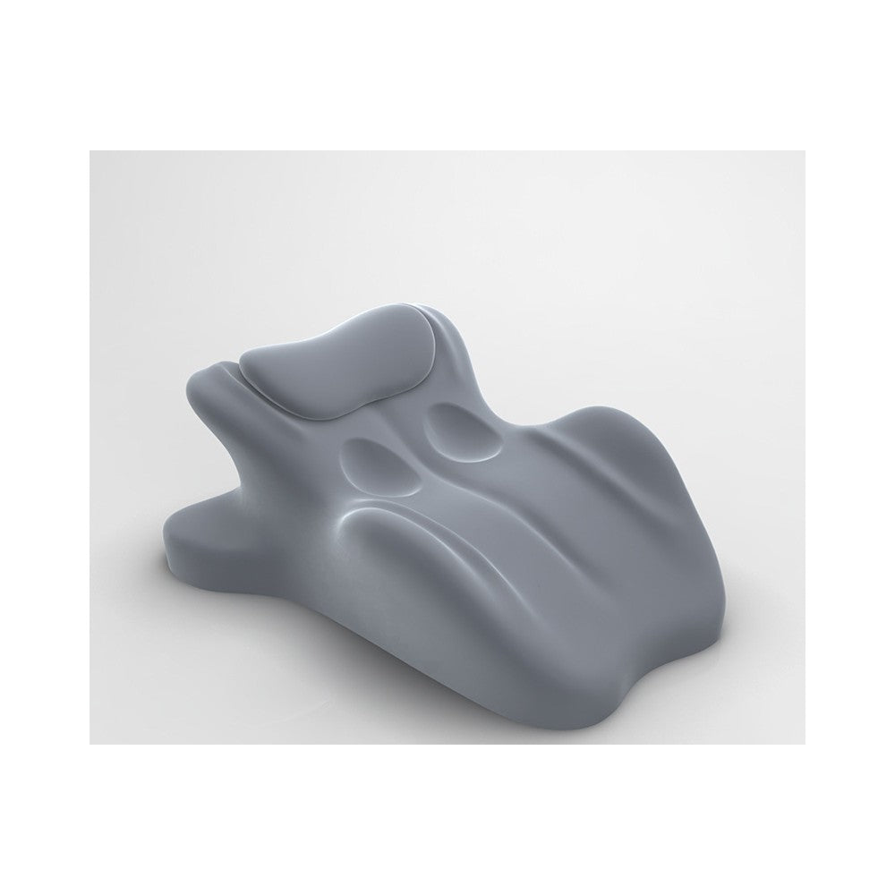 Gray contoured memory foam support pillow