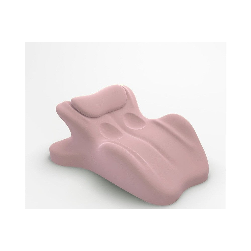 Pink contoured memory foam support pillow