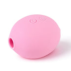 Pastel pink massager suction opening on original white background