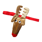 Men's Plush Christmas Reindeer Thong with Antlers