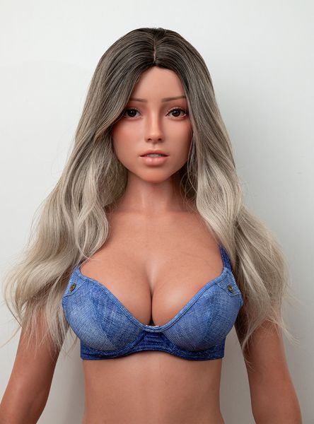 Customizable silicone doll shown with wig option 10