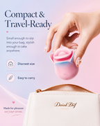 Pink Blue Rose Heated Tongue Clit Vibrator - External Use