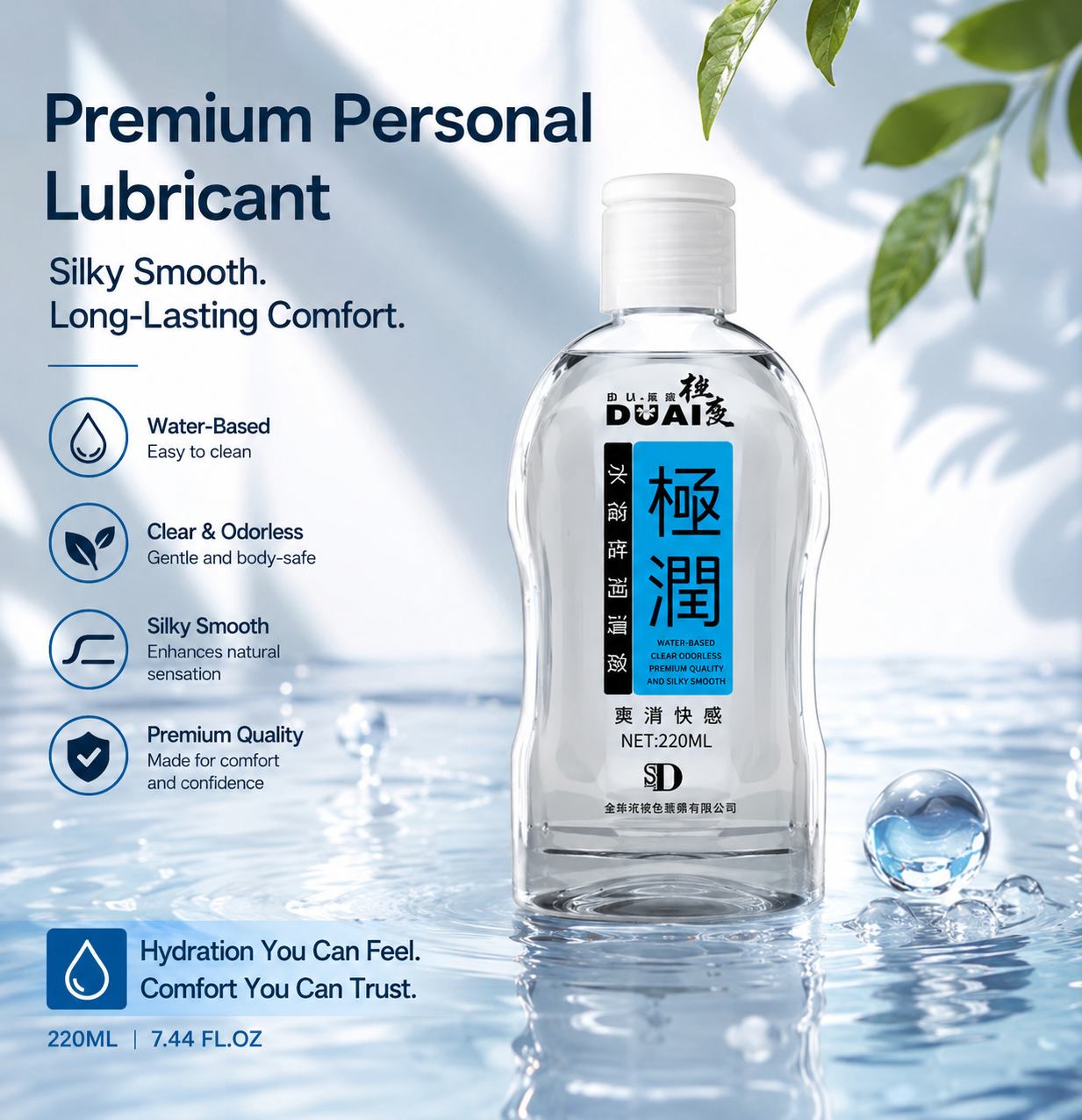  Water-Based Warming and Cooling Lubricant  for  Anal Play  Massage