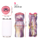 Small Eldritch Lips masturbator size guide with weight in ounces