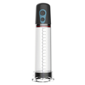 Black electric penis pump with graduated vacuum cylinder
