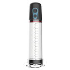 Black electric penis pump with graduated vacuum cylinder