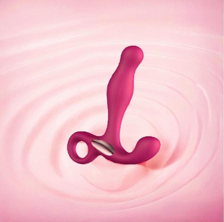 Vibrating silicone anal plug: with silver-plated edges, an entry-level sex toy.