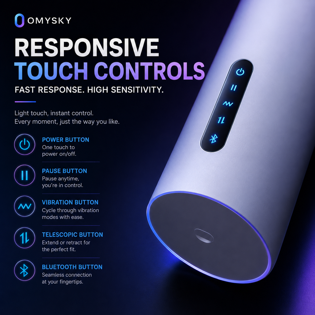 AI interactive male masturbator with Bluetooth connection and virtual app experience