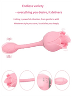 Lotus Flower Shape Vibrator Tongue Licking 12 Modes for women
